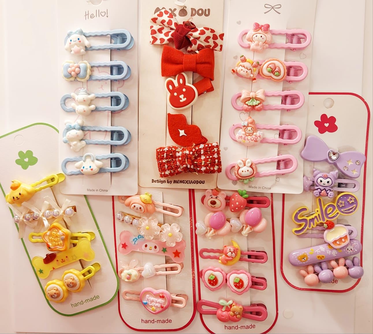 Cute Surprise Hair Accessories for Girls – Kids Hair Clips, Rubber Bands & Stylish 5 Pcs