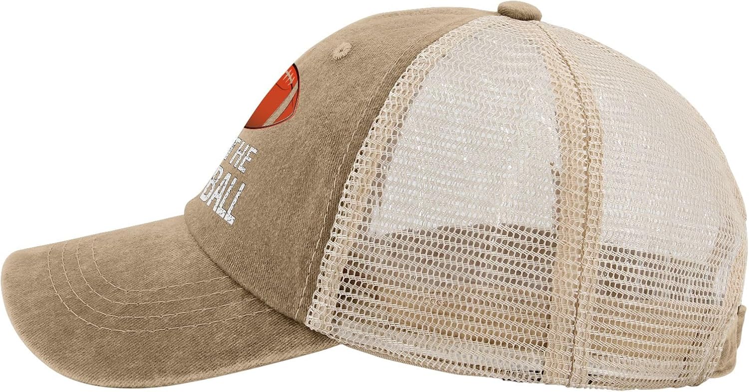 Run The Damn Ball Cute Hat Mens Fashionable Low Trucker Caps - Image 3