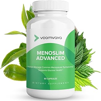 MenoSlim Advanced Menopause Weight Loss for Women - Menopause & Perimenopause Supplements for Women - Estrogen Supplement & Menopause Relief for Hot Flashes, Bloating, Energy - 60 Capsules