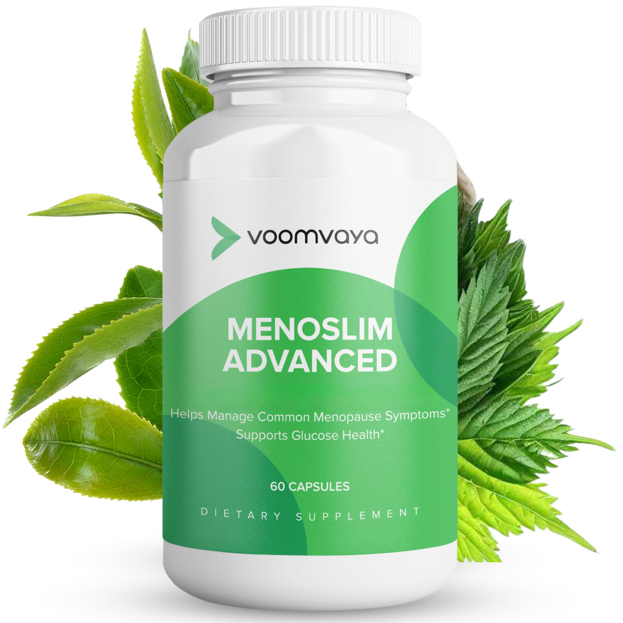 MenoSlim Advanced Menopause Weight Loss for Women - Menopause & Perimenopause Supplements for Women - Estrogen Supplement & Menopause Relief for Hot Flashes, Bloating, Energy - 60 Capsules
