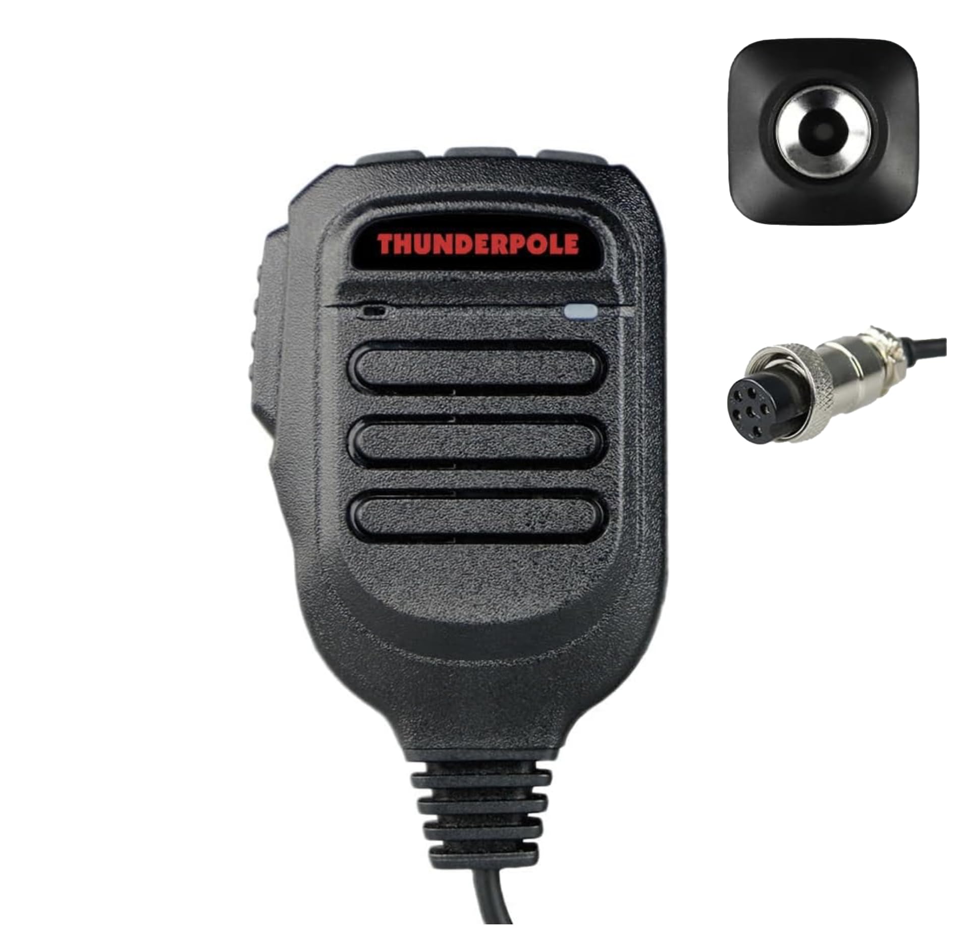 Thunderpole Microfono CB serie T e supporto per microfono magnetico, T-800/T-2000/T-3000 a 6 pin