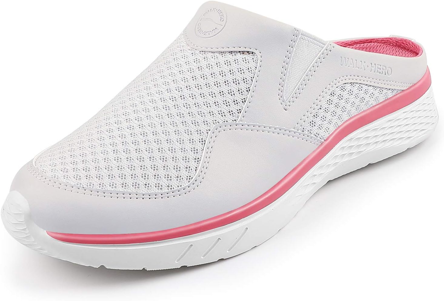WALK·HERO COMFORT AND SUPPORTWomens Mule Sneakers - Walking Shoes for Women with Arch Support, Orthopedic Slip On Clog for Ladies
