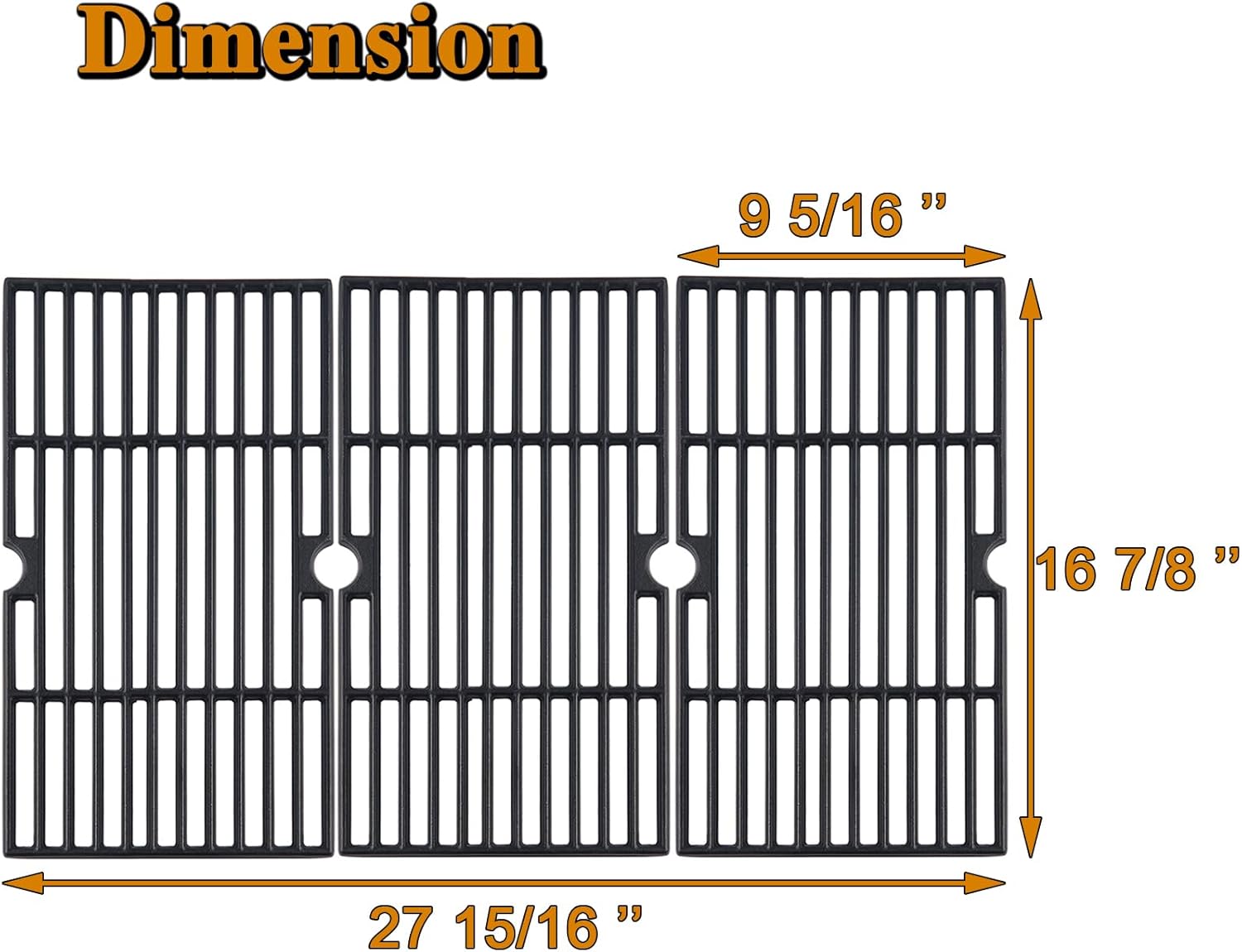 463436215 Grill Grates Grill Replacement Parts for Charbroil 4 Burner 463441514 463240015 463433016 Classic 463436213 463439915 463439914 463436214 Thermos 461471717 G432-001N-W1 Cooking Grates