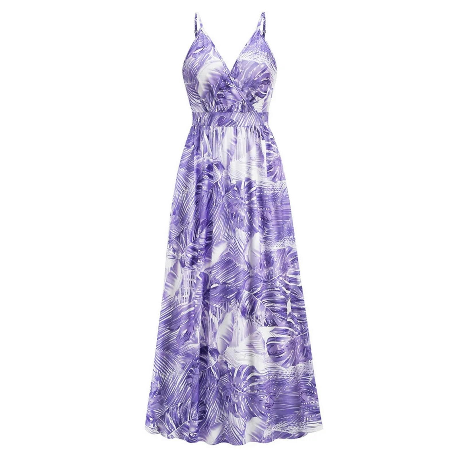 Ropa de Mujer Vestido Largo Estampado Bohemio Sexy Vestido de Cuello V Vestido Elegante Vestido Retro Floral, HUTALIM, Zi, l