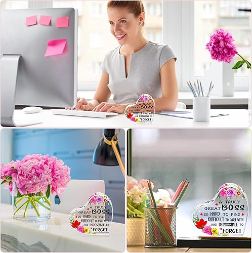 Miniatura 7 de WhatSign Regalos del día del jefe para mujeres, recuerdos y pisapapeles de 4 pulgadas, Día Nacional del jefe, Día de la jefa, regalos de cumpleaños,