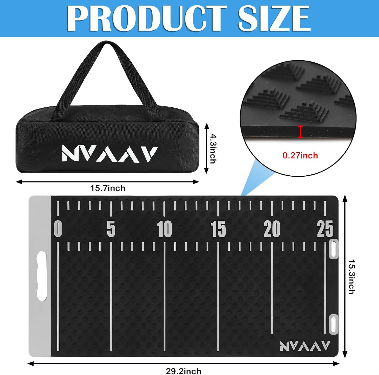 29" Fish Fillet Mat with Storage Bag, Non-Slip Texture With 25" Integrated Ruler, Extended Dimensions, Easy to Clean, Portable Storage, Fish Cleaning Mat for Easy Fillet Cleaning Cutting Fishing Gift