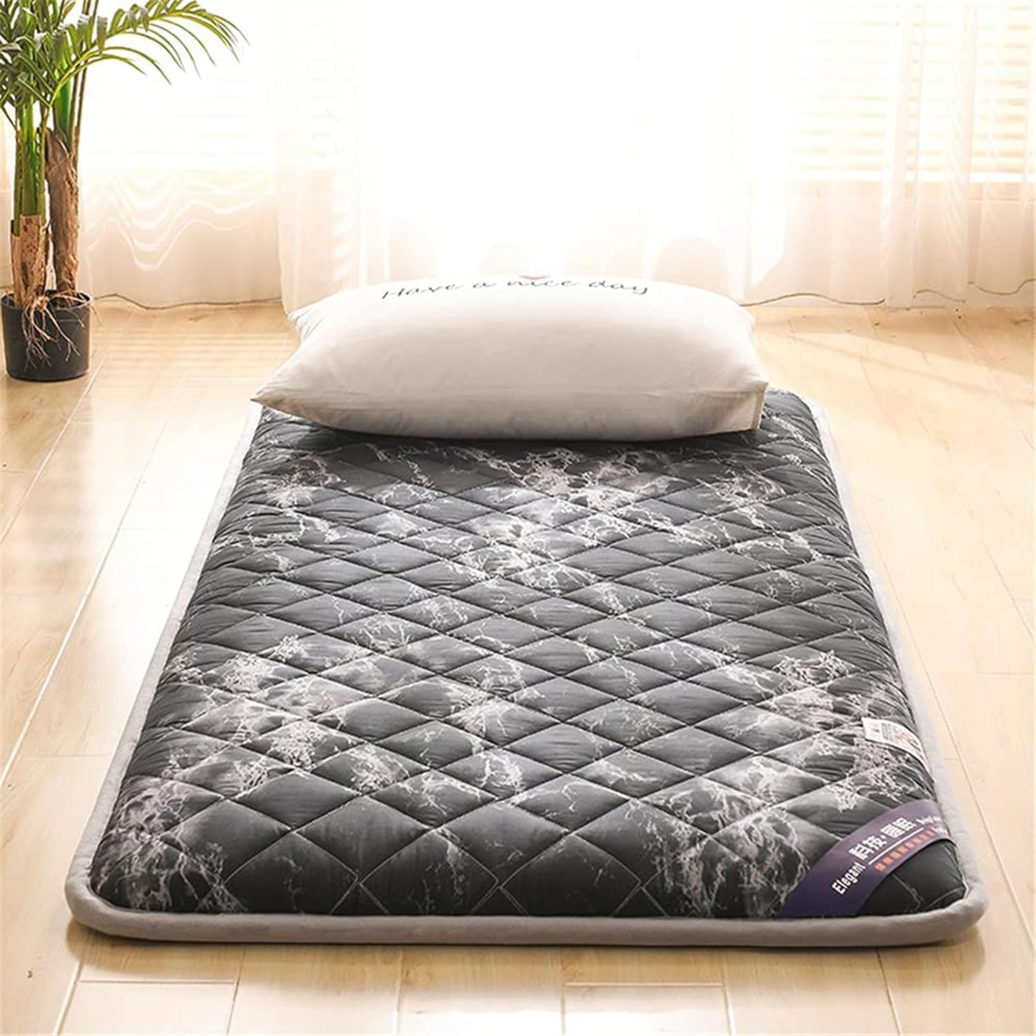 Colchão de futon de chão japonês, tapete de tatami dobrável, colchão de