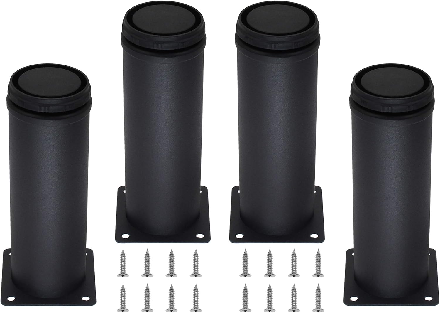 PHITUODA 4pcs Adjustable Furniture Legs, 6 Inch / 150 mm