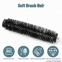 Vista 5 de Barredora de migas de mano, limpiador de alfombras con recolección de basura, colector de residuos suaves, barredora de mesa reutilizable para mesa