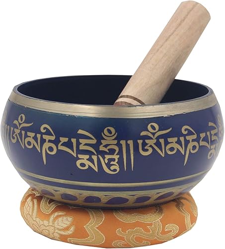 Miniatura 22 de DharmaObjectsGorgeous 8 Símbolos de la Suerte para meditación, Plato cantante / cojín / mazo, Negro, M