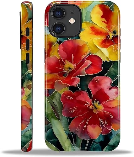 Miniatura 57 de Funda para iPhone 15 Pro Max, Diseño Floral Bohemio con Bordado Sintético - Protección Dual Híbrida Silicona + PC Duro Resistente a Golpes Funda