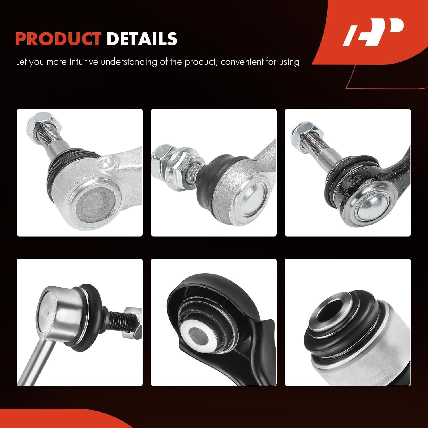 A-Premium Set of 18, Front & Rear Lower & Upper Control Arm, Stabilizer Bar Link, Tie Rod End, Compatible with BMW 128i 2008-2013, 135i 2008-2013, 325i 2006, 328i, 330i, 335d, 335i, 335is, X1