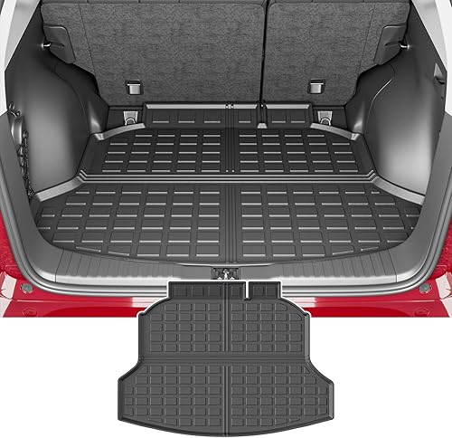 Miniatura 13 de powoq Alfombrilla de carga Fuel compatible con Honda CRV 2023 2024 2025 2026 Alfombrilla de maletero Protector de asiento trasero Revestimiento