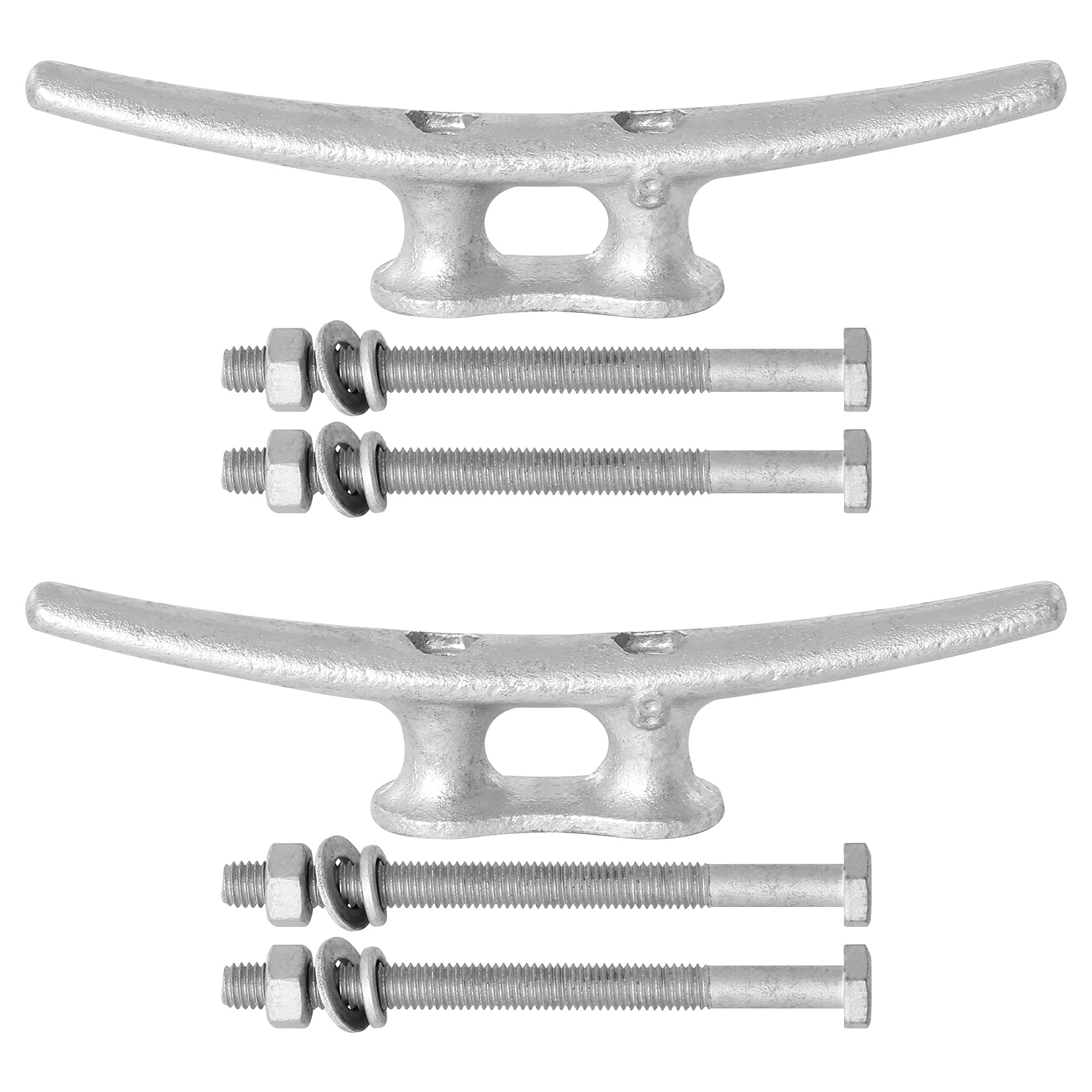 6/8/10/12/14 inch Dock Cleats With Bolts,Hot Dipped Galvanized Cast Iron Boat Cleats,Rope Cleat Boat Dock Cleats for Boat Docks,Decks,Piers for Tying