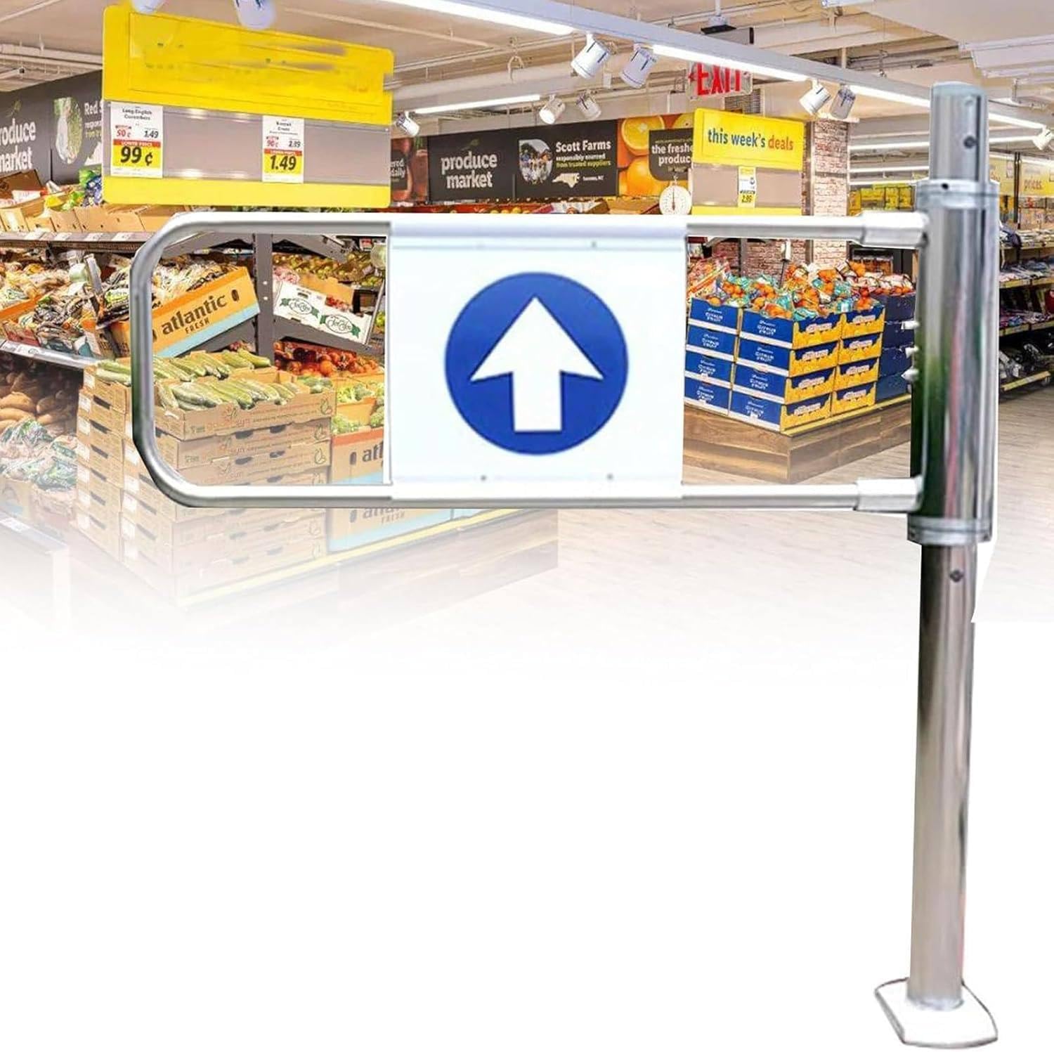 Metall-Türstopper für Geschäfte und Zugangskontrolle
