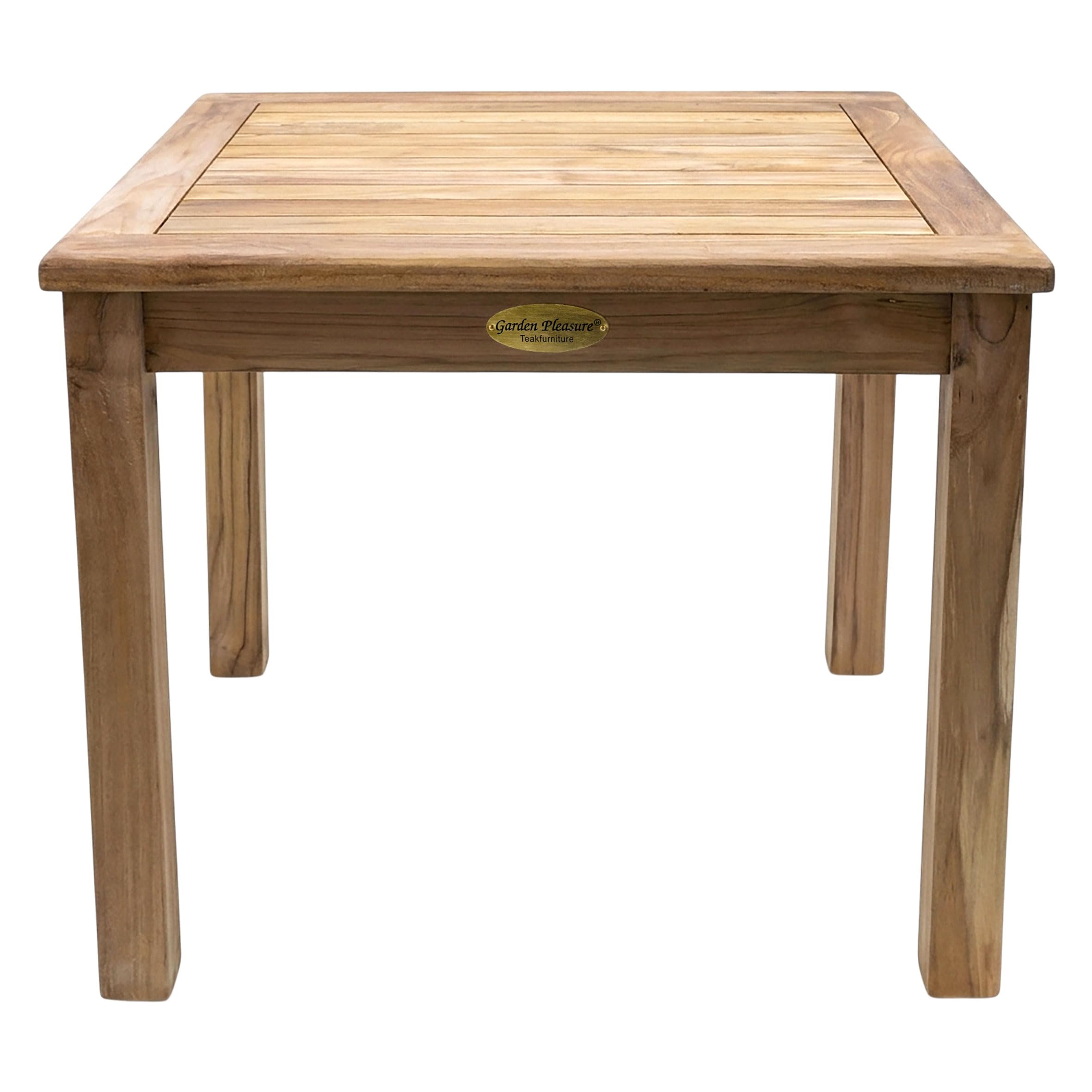 Spetebo Tavolino da giardino in legno di teak massiccio, 50 cm | Tavolo da giardino in legno massiccio, per giardino, terrazza, balcone, per piante e fiori