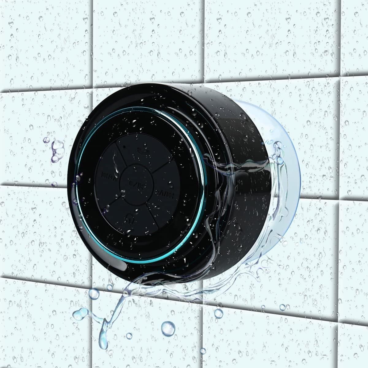 Bluetooth Shower Speaker with FM Radio, IP67 Portable Fully Waterproof