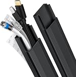 TV Cable Hider Wall 63in White Wire Cover for Wall Paintable Cord Cover Kit | 4 x L15.7in W0.98in H0.5in, Cord Covers for TV on Wall, Hide Cords Wall Mounted TV, Cord Concealer Channel