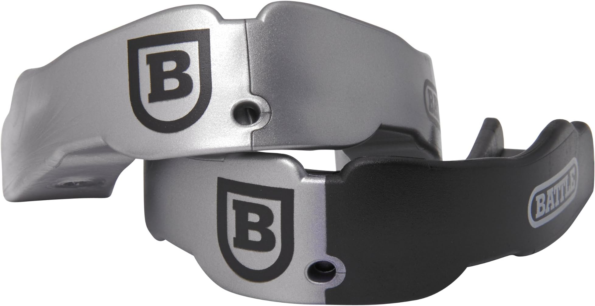 Battle Sports 2-Pack Football Mouthguard - Maximum Protection and Breathability, Strapless and Braces-Friendly - Adult & Youth Mouth Guard - Pack of 2