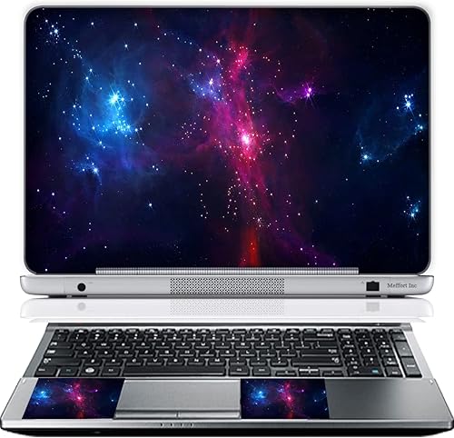 Miniatura 7 de Meffort Inc Calcomanías decorativas para laptop de hasta 156 pulgadas incluye 2 muñequeras mariposas moradas