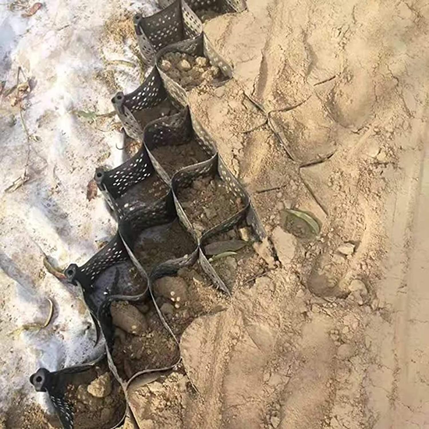 Géogrille de sol anti affaissement pour murs de soutènement et gravier 6m