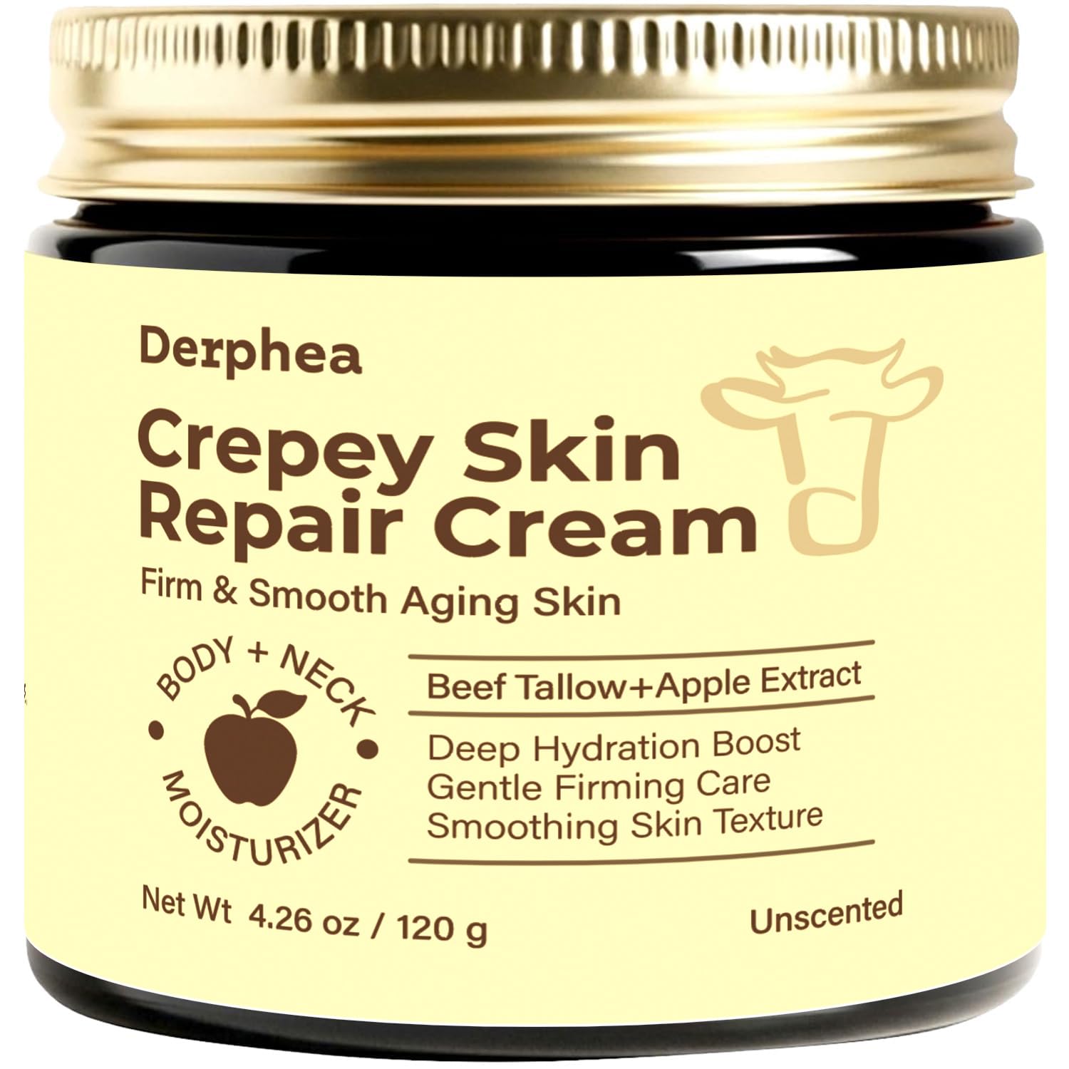 Crepey Skin Repair Treatment: Crepey Skin Repair Cream for Aging Skin with Pure Beef Tallow