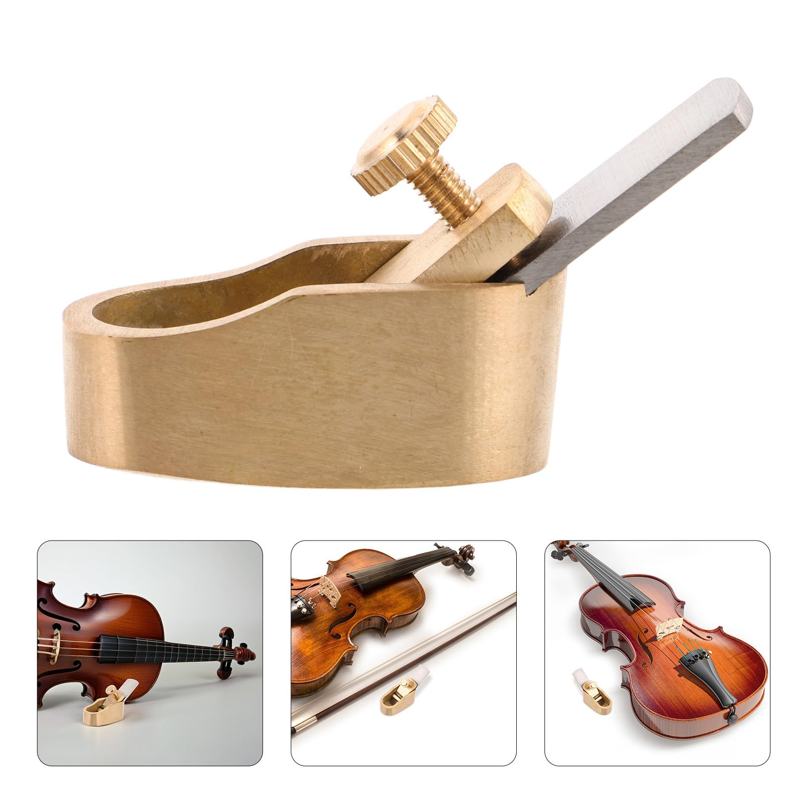 Toyvian Micro-rabot à Pouce en Laiton pour Lutherie Violon, Outil Mini pour Travail du Bois, Solide et Ergonomique, pour Atelier de Fabrication de Violons