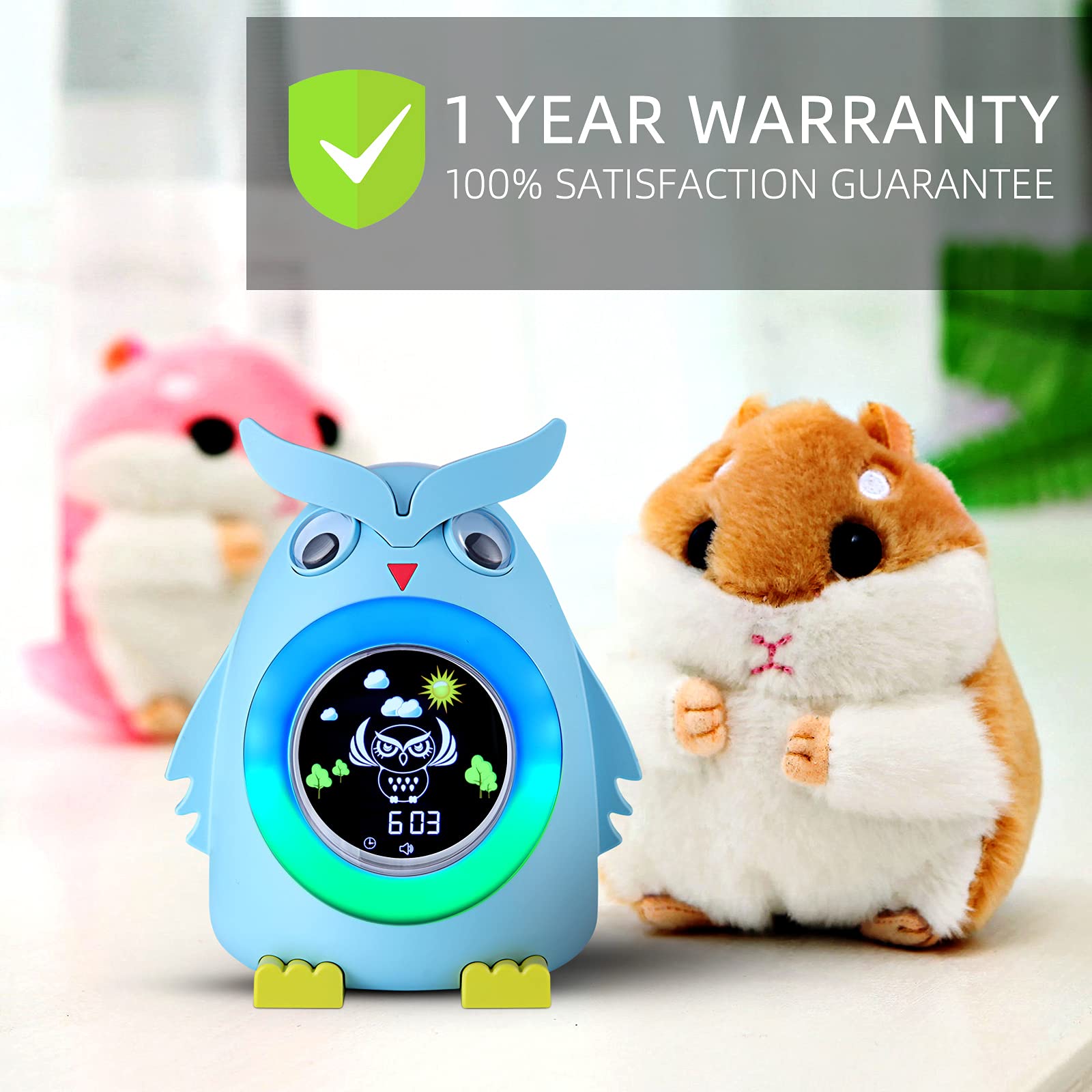 Kids Alarm Clock, YISUN OK to Wake Clock for Kids, Rechargeable