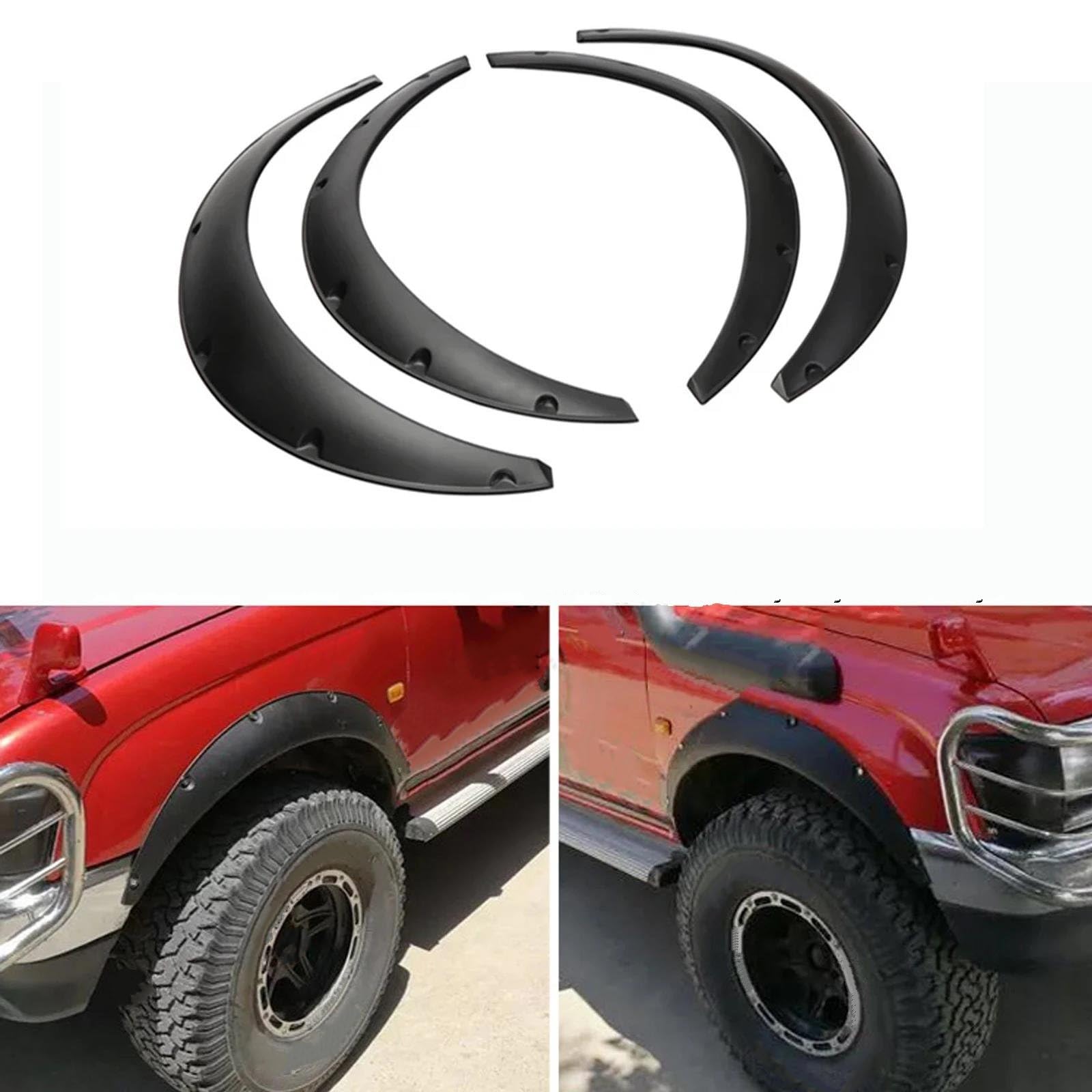 Kit de Protection Universel pour Jantes de Voiture 80/89 cm Garde-Boue élargisseurs d'ailes pour berline SUV et véhicules Tout-Terrain IENQBVL (4 pièces 89 cm)