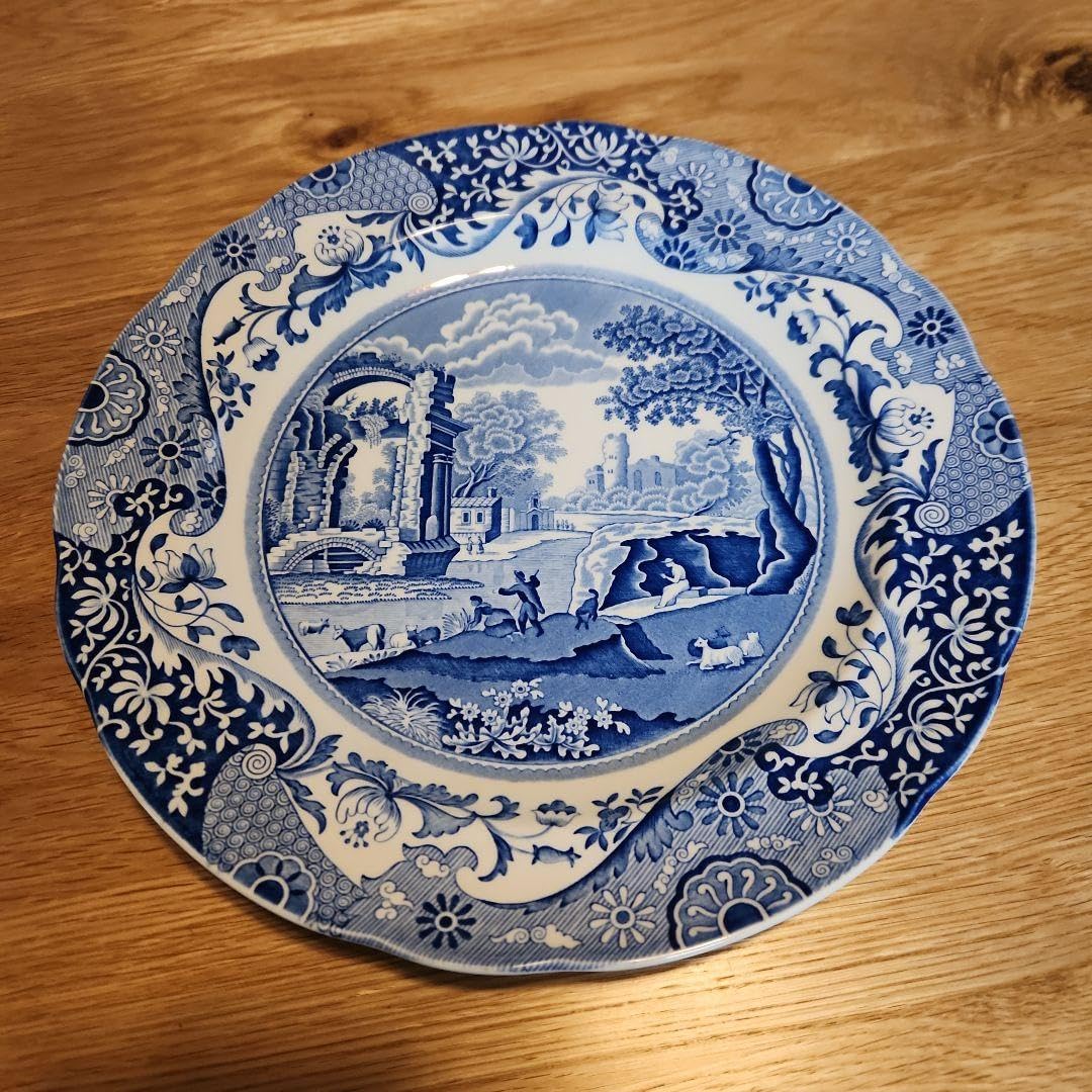 スポードブルーイタリアンアンティーク希少 スポード spode ブルーイタリアン プレート アンティークSpode