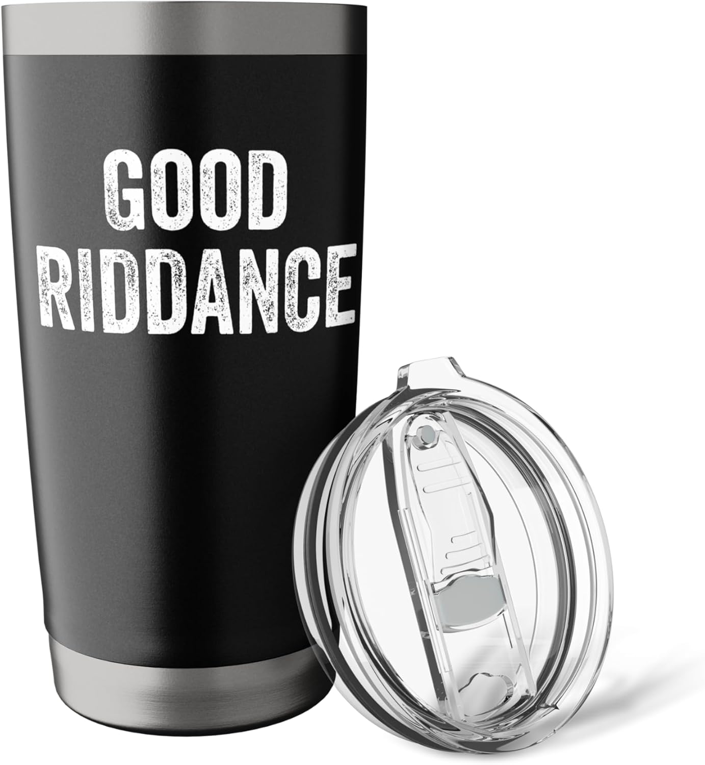Funny Good Riddance Gag Fun Novelty Stainless Steel Insulated Tumbler - Image 5