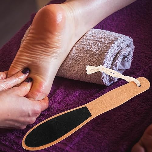Miniatura 4 de 2pcs Wooden Handle Foot Files Callus Remover Dead Skin Remover Foot Rasp Pedicure Tool for Men and Women at Home and Salon Use
