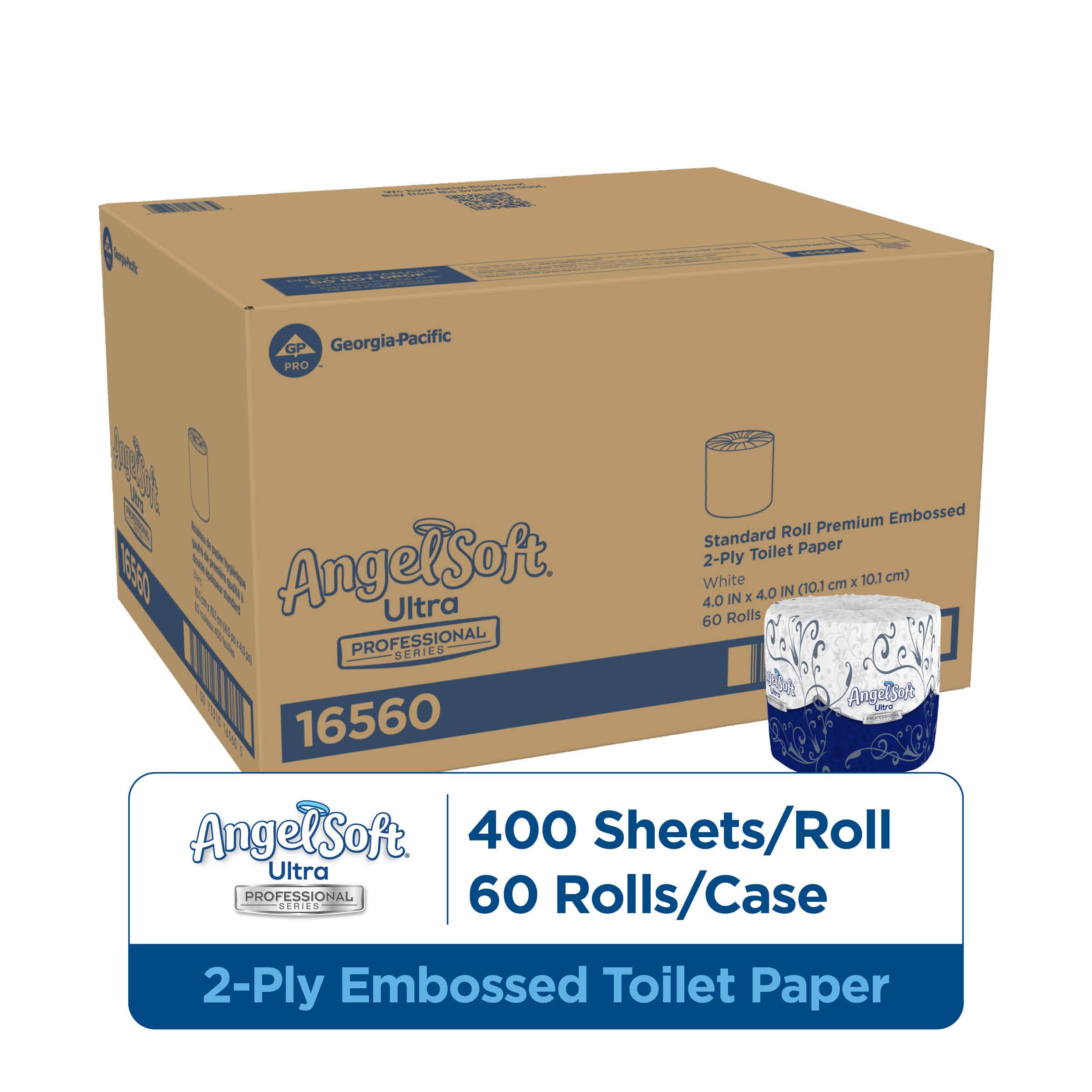 Georgia-Pacific Papel higiénico en relieve de GP PRO Bathroom Tissue, 60 unidades (paquete de 1), blanco 24000