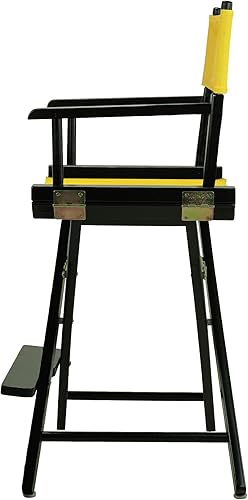 Miniatura 4 de Casual Home 220-02021-34 - Silla de director de 24 in, marco negro, lona dorado, altura de mostrador