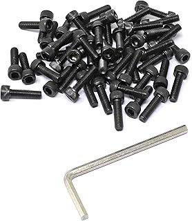 iexcell 50 Pcs Metric M5-0.8 x 18 Alloy Steel...,