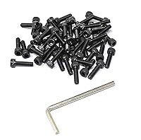 Vista 211 de iexcell Juego de 50 tornillos M4 x 20/25/30/35/40 de acero de aleación de grado 12.9, acabado de óxido negro