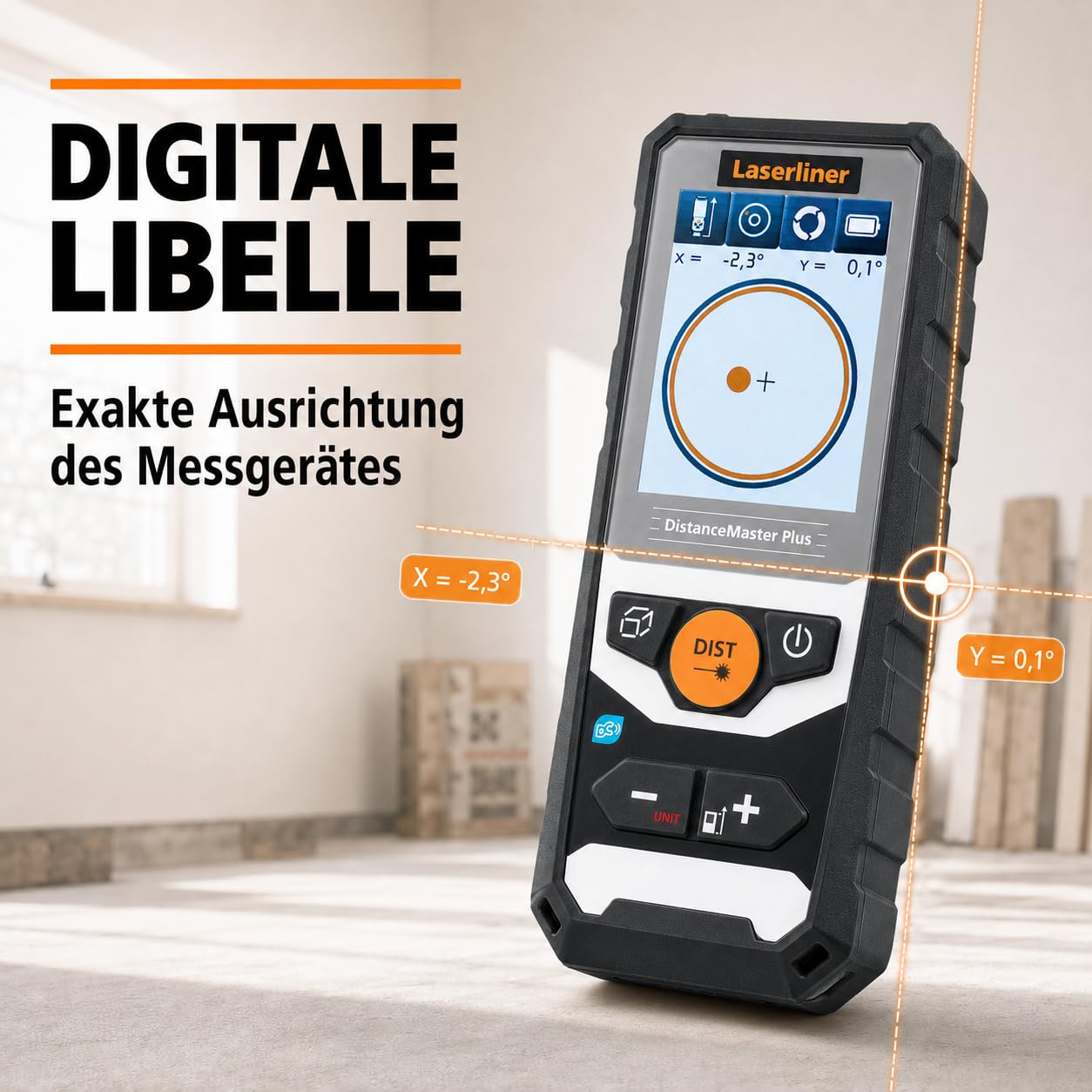 Laserliner Télémètre laser Lithium DistanceMaster Plus 80 EcoLine - Electroportatif et machine