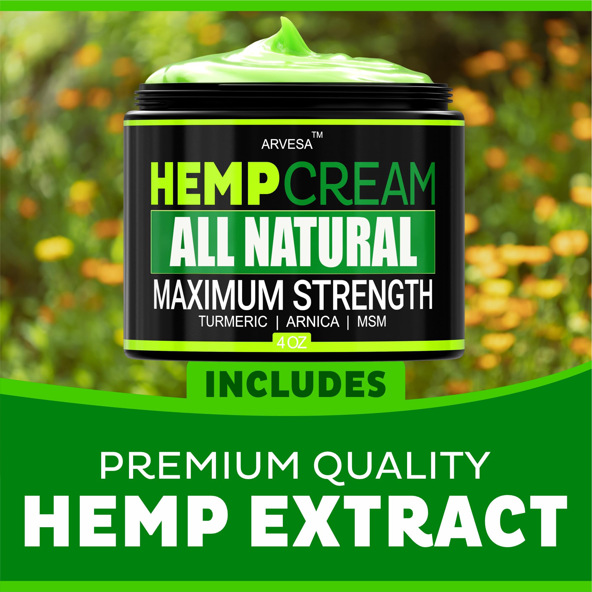 Natural Hemp Cream - Maximum Strength Gel w/Arnica, Boswellia - Non-Greasy — Amazon image 5