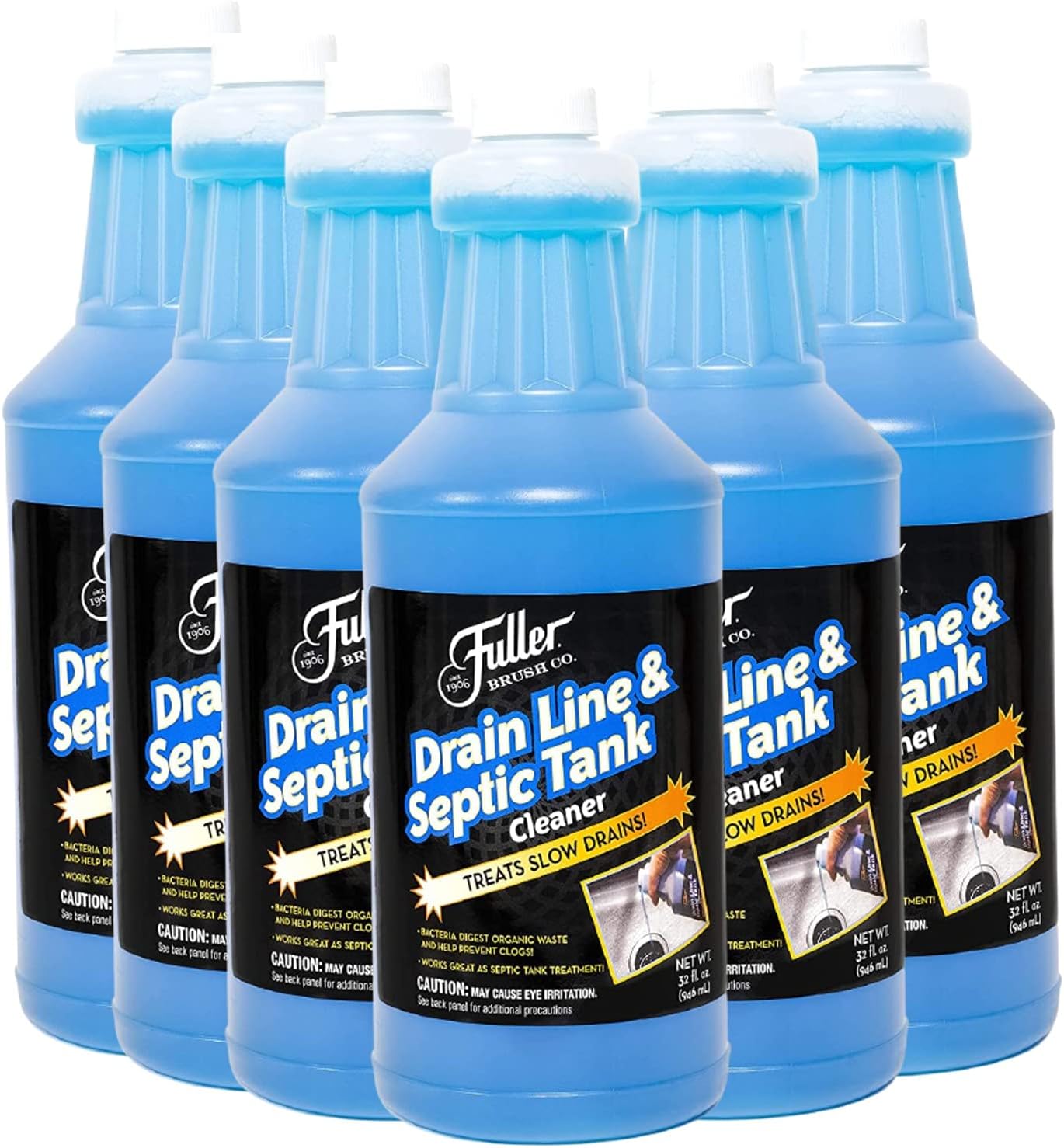 Fuller Brush Drain Line & Septic Tank Cleaner Superior Formula Treats Slow Moving