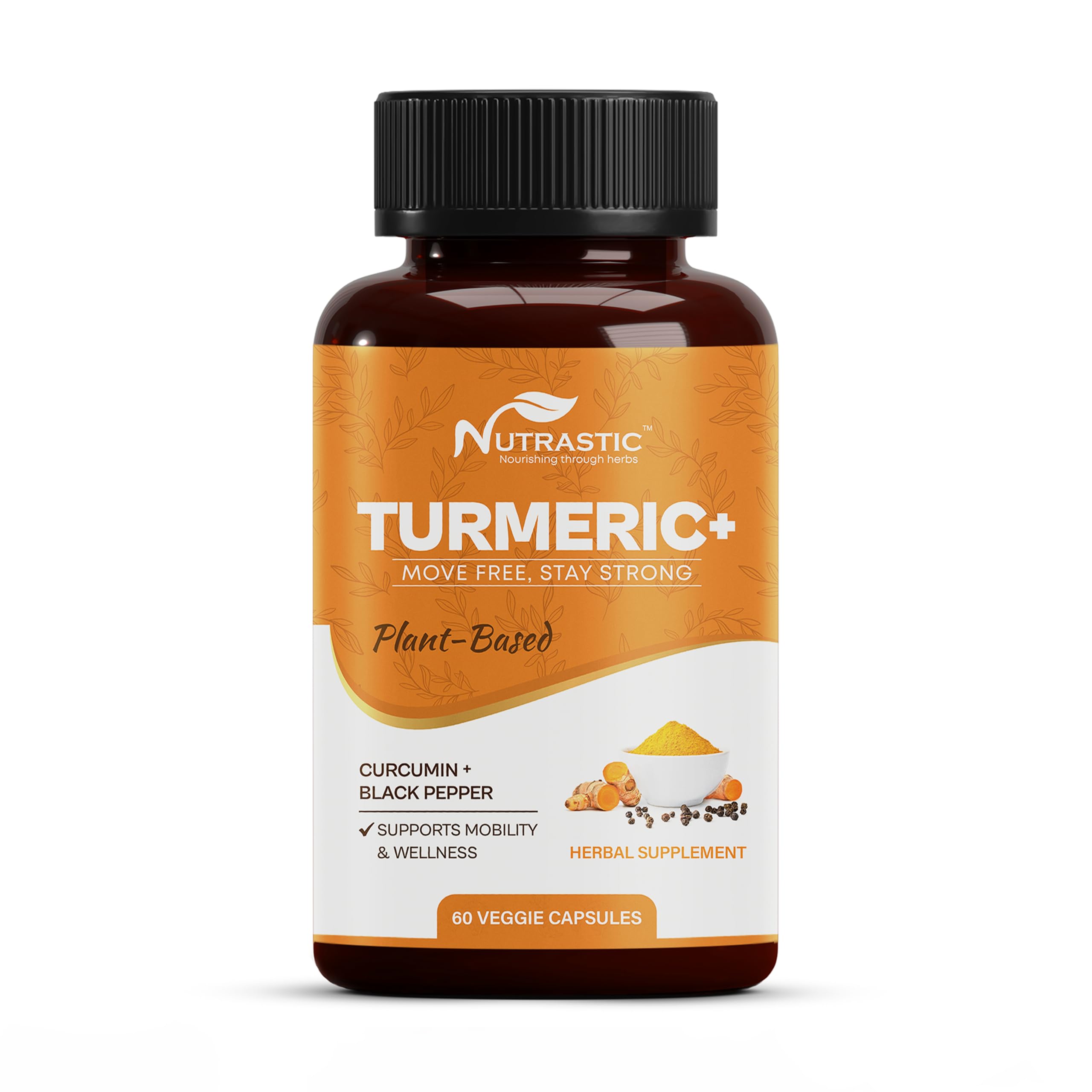 Turmeric Curcumin Supplement 400mg | High Absorption Formula | Helps with Joints, Mobility, Flexibility | Natural Source of Immunity | 60 Caps
