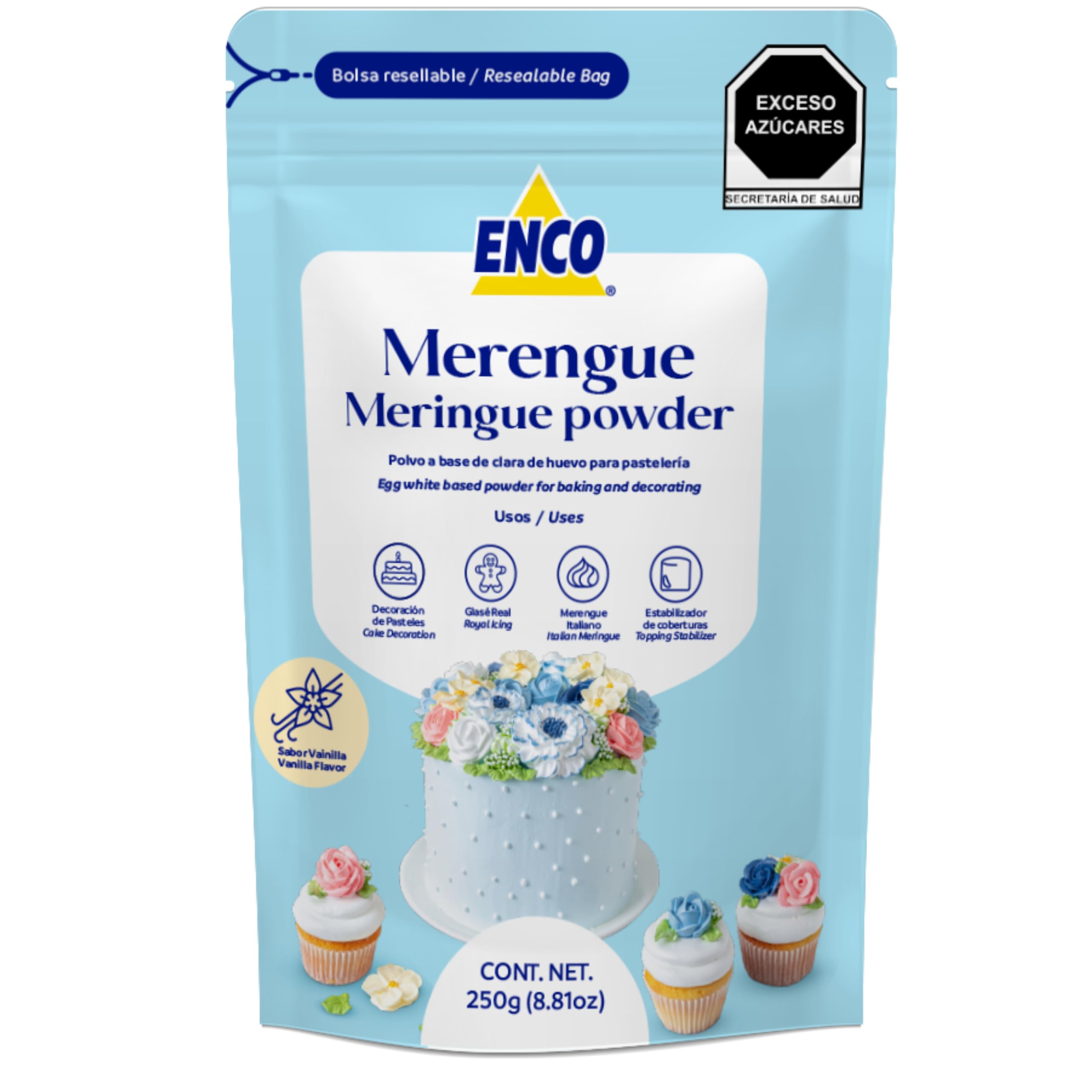Meringue Powder 8.8 oz: Perfect for Royal Icing, Meringue Cookies, American Buttercream & more - Vanilla Flavor