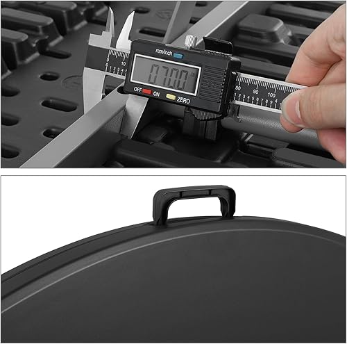 Miniatura 6 de Magshion Mesa plegable redonda de 53 pulgadas, 4.5 pies, mesa de plástico plegable para tarjetas de comedor comerciales con asa de transporte para