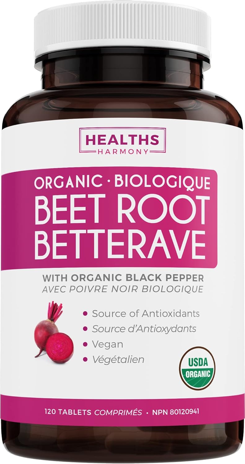 USDA Organic Beet Root Powder (120 Tablets) 1350mg Beets Per Serving
