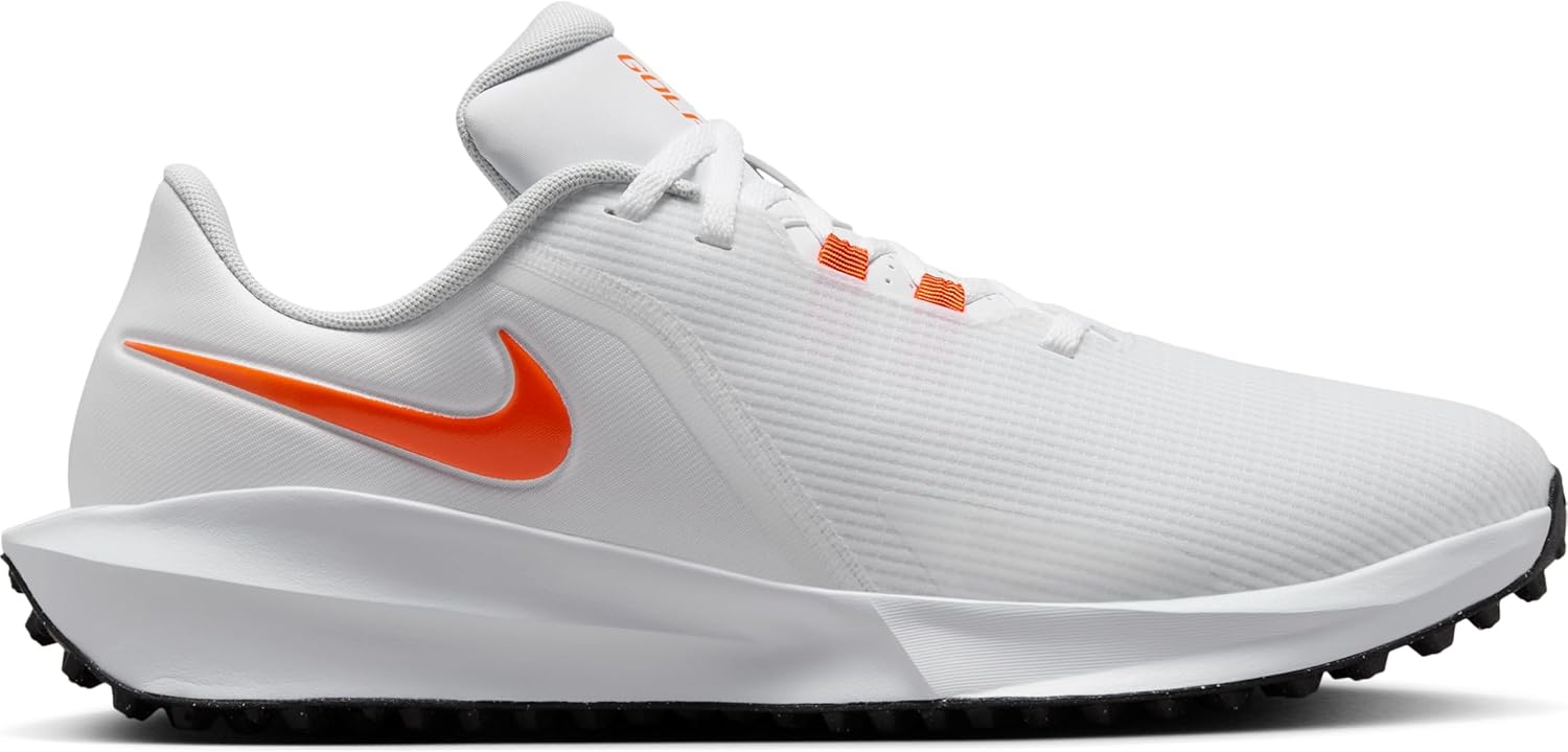 Nike Infinity G NN Golf Shoes (FN0555-102, White/Black/Safety Orange) Size 12 - Image 6