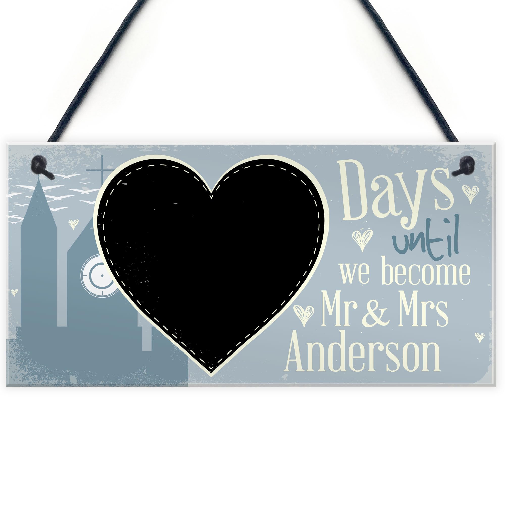 Red Ocean Personalised Wedding Countdown Days Until We Say I Do Engagement Gifts Mr And Mrs To Be Wedding Gifts Wedding Decor Gift For Couple