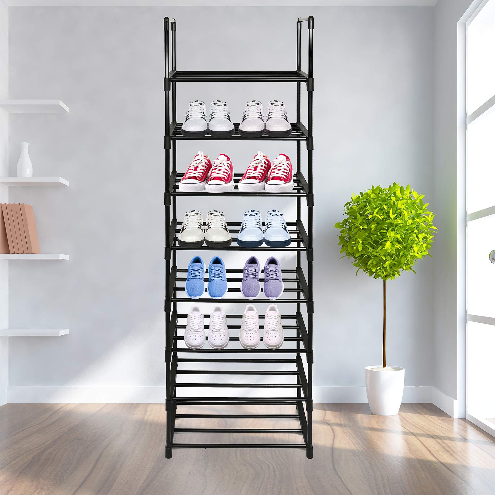 Buy NA WHITGO 8Tier Shoe Rack, Metal Narrow Stackable Shoe Racks