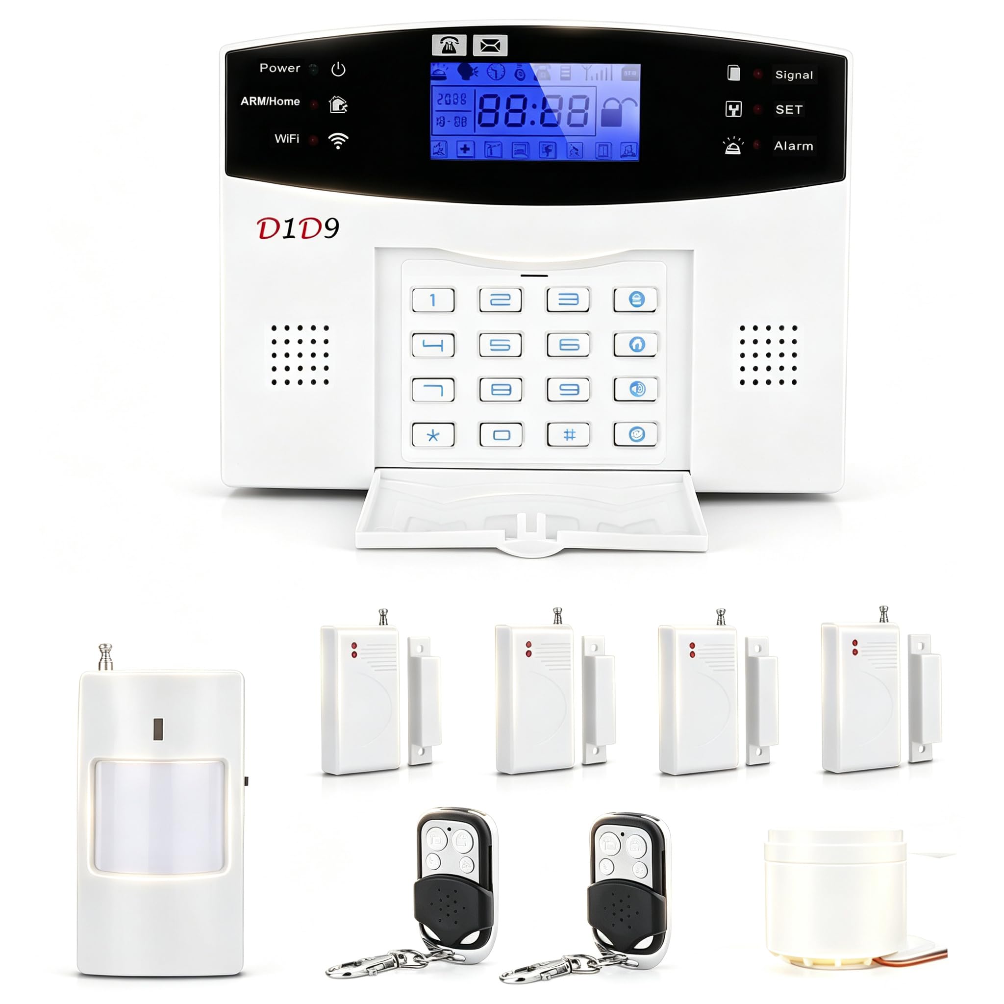 D1D9 10pcs Wireless DIY Home Burglar Alarm System — image 1