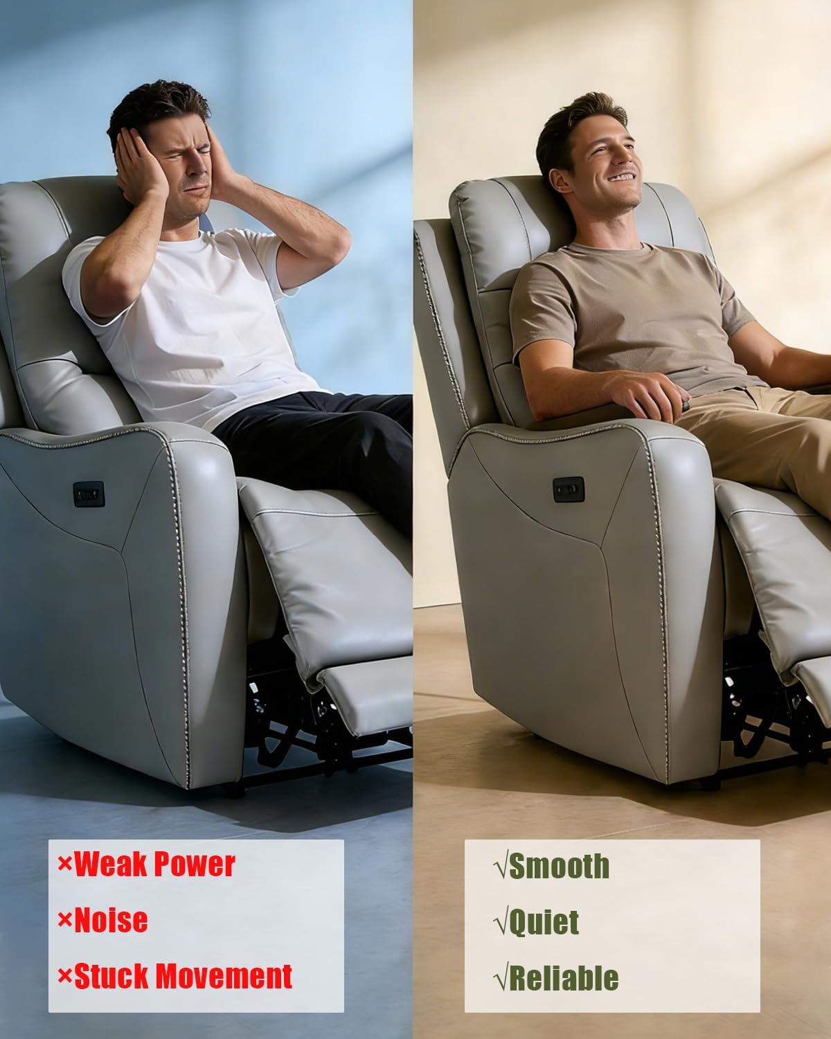 Linear Actuator Fit for R8123 R812302040333, Heavy Duty Power Recliner Motor Replacement for Lift Chairs, Power Recliner Lift Chairs Motor Actuator with Screws & Nuts