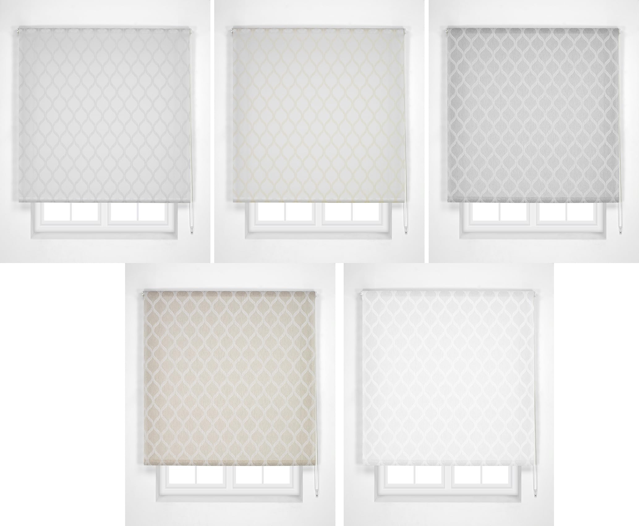 Estoralis Davos | Estor Enrollable Diseño Moderno | Visillo Translúcido | Color Blanco | 170 x 180 cm (Ancho/Alto) Tamaño Tela 167 x 175 cm | Estores para Ventanas y Puertas