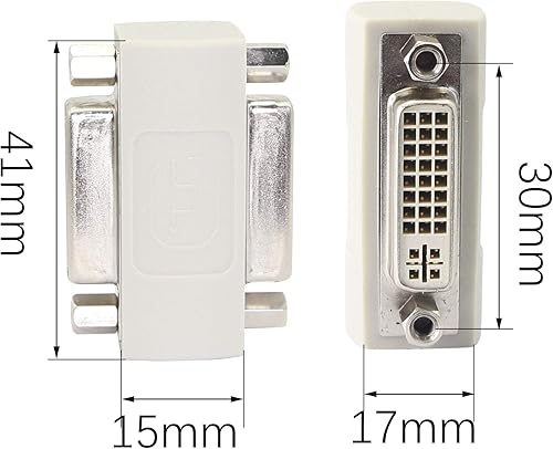 Vista 3 de PNGKNYOCN YOUCHENG Acoplador DVI hembra a hembra, extensor de señal de cable serie DVI24+5/DVI-I, para extender y conectar dos cables DVI